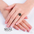 Glamorous Black Diamond Halo Engagement Ring - Amaya No. 38